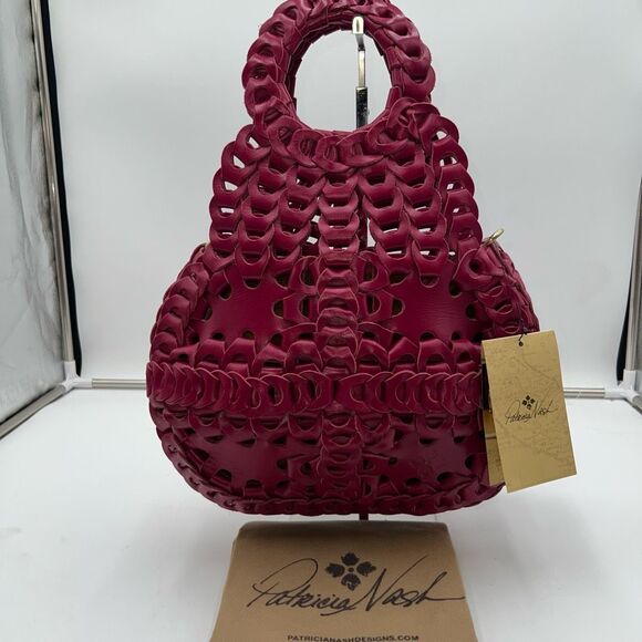 Patricia Nash Handbags - Patricia Nash RARE Ticci Woven Leather Chain Link Convertible Crossbody Bag in F